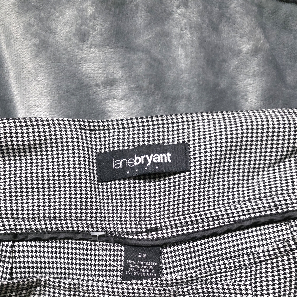 Lane Bryant Black and White Houndstooth Pants